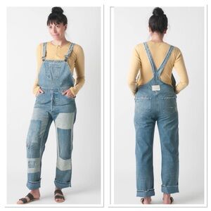 LEVIS VINTAGE I Overalls Jean Denim Patched Size Medium Vintage